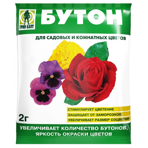 Бутон -2 для цветов, стимулятор цветения и защита от заморозков пак.2г...