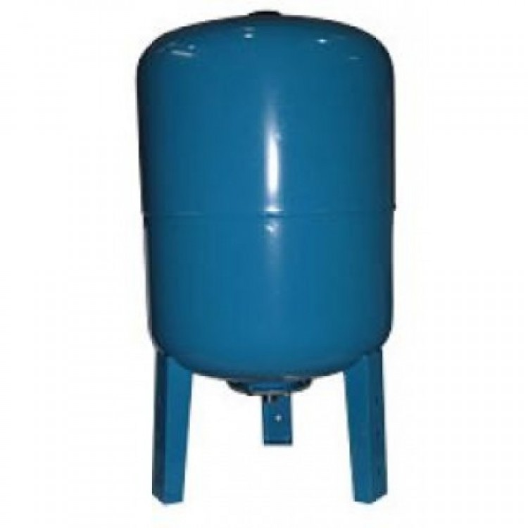 Гидроаккумулятор UNIPUMP 100л для хол. воды,  вертикальный, синий .корпус- сталь, мембрана-EPDM, 1"