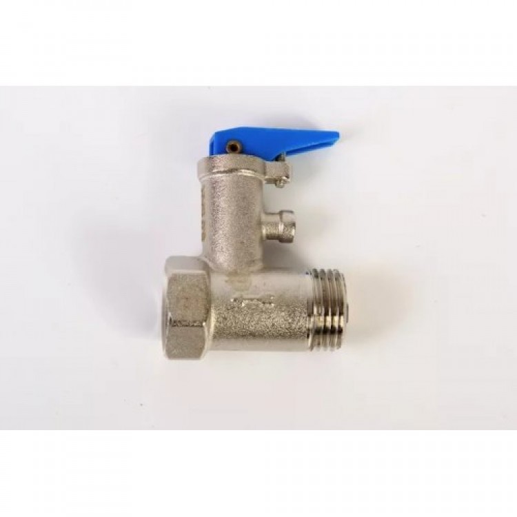 Клапан предохранительный для водонагревателя 1/2" 6 бар (с синей ручкой)