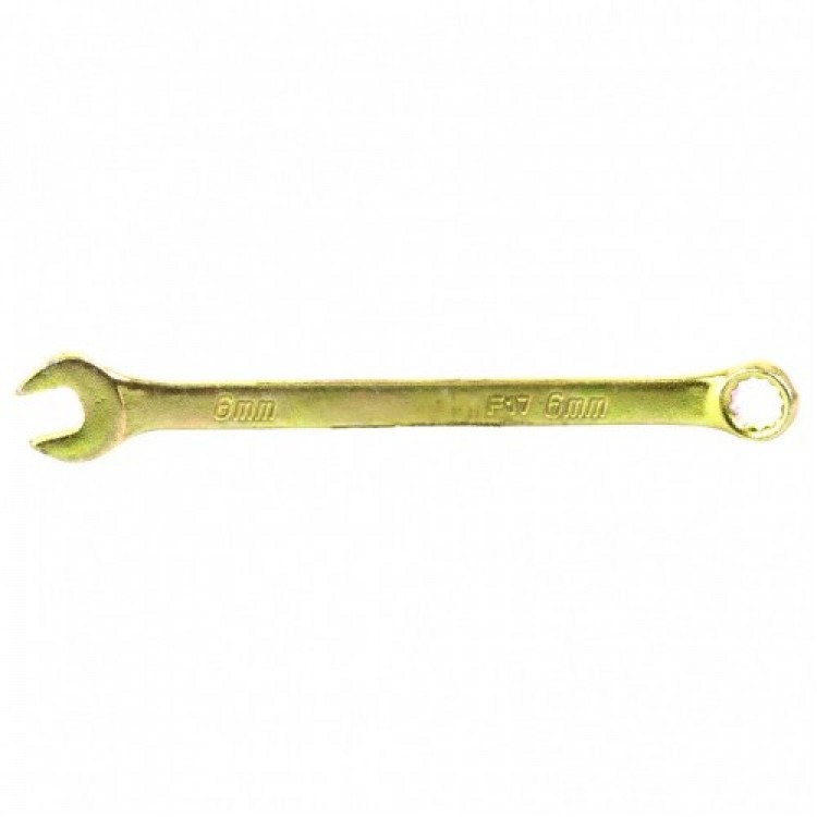Ключ комбинированный  6 мм желтый цинк СИБРТЕХ / 14972