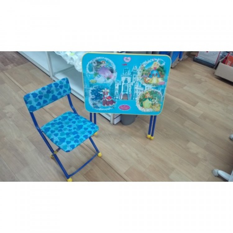 Комплект детский складной "Познайка"  (стол ЛДСП+стул мягк.)  металлический каркас КП2 
