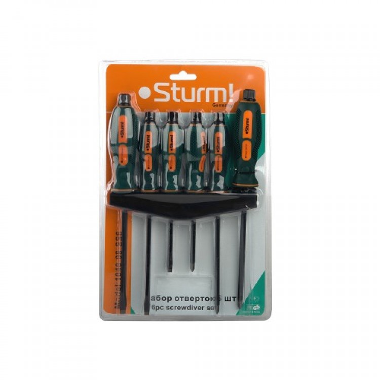 Набор отверток  STURM 6 шт пластик ручк1040-08-SS6