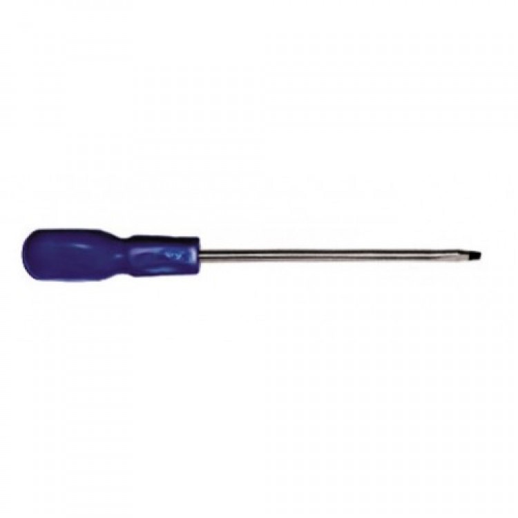 Отвертка шлицевая SL3* 75мм, пластиковая синяя ручка, магнит FIT 54555