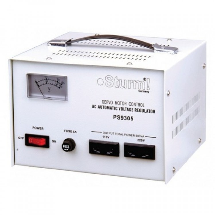 Стабилизатор напряжения STURM PS9305 (0,5кВт, 140-250В, 3,5кг)