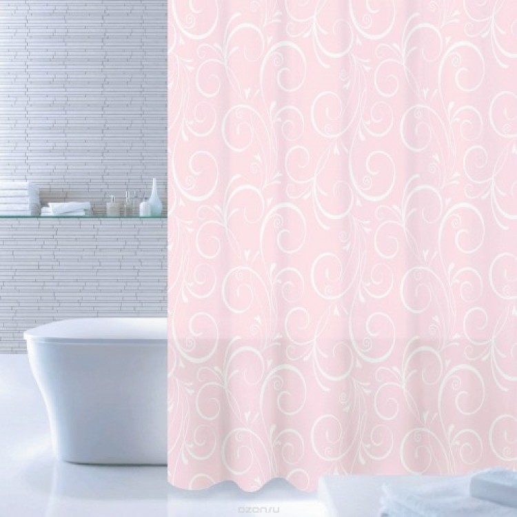 Штора д/ванной  Breeze Totem white-pink 180*200 (530P18Ri11) IDDIS