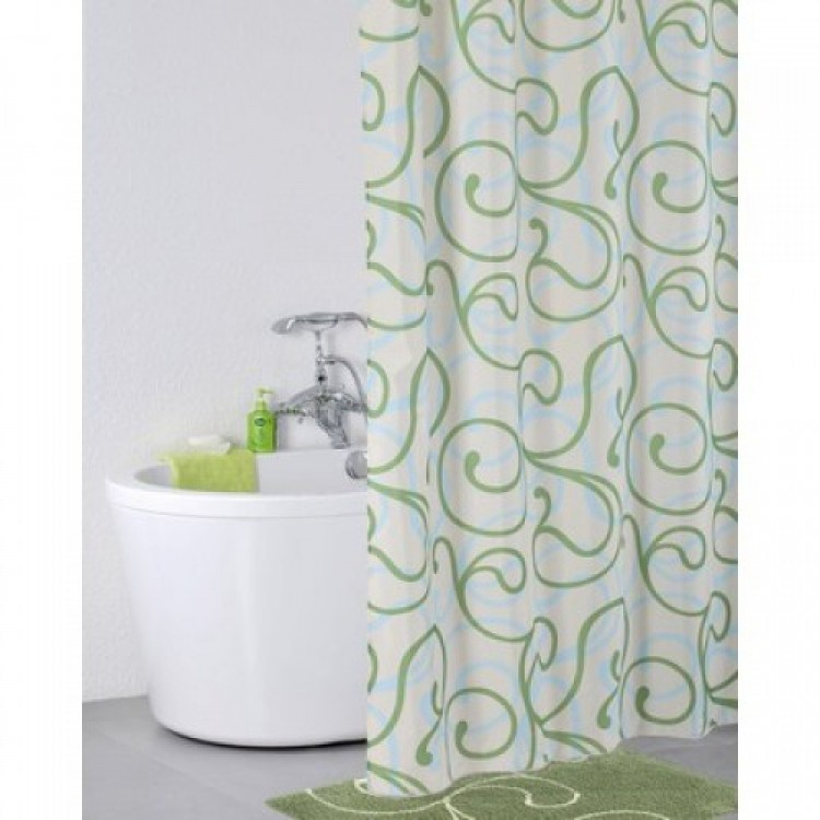 Штора для ванной  Flower Lace, 200*200  зеленый (412P20Rl11) IDDIS