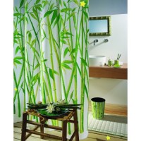 Штора для ванной  MILARDO Bamboo зеленый 180*180 P...