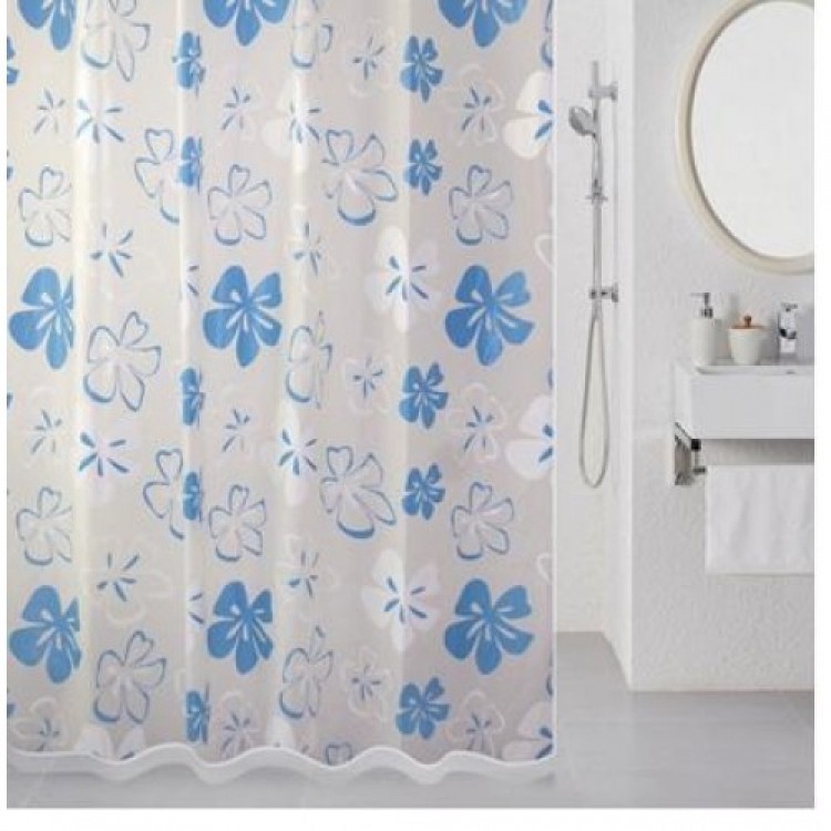 Штора для ванной  MILARDO Blue Flowers 180*180 PEVA 509V180M11