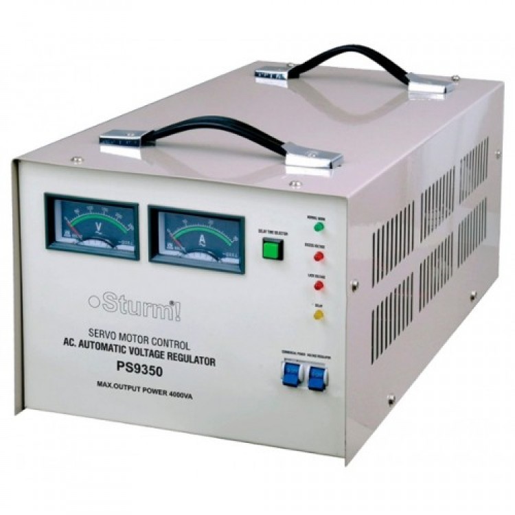 Стабилизатор напряжения STURM PS9350 (4кВт, 140-250В, вых. напр. 220/110В) 