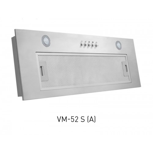 Вытяжка кухонная встр. OASIS VM-52S (520мм, 600м3/час, LED/1, 102Вт, AL фильтр, СТАЛЬ)...