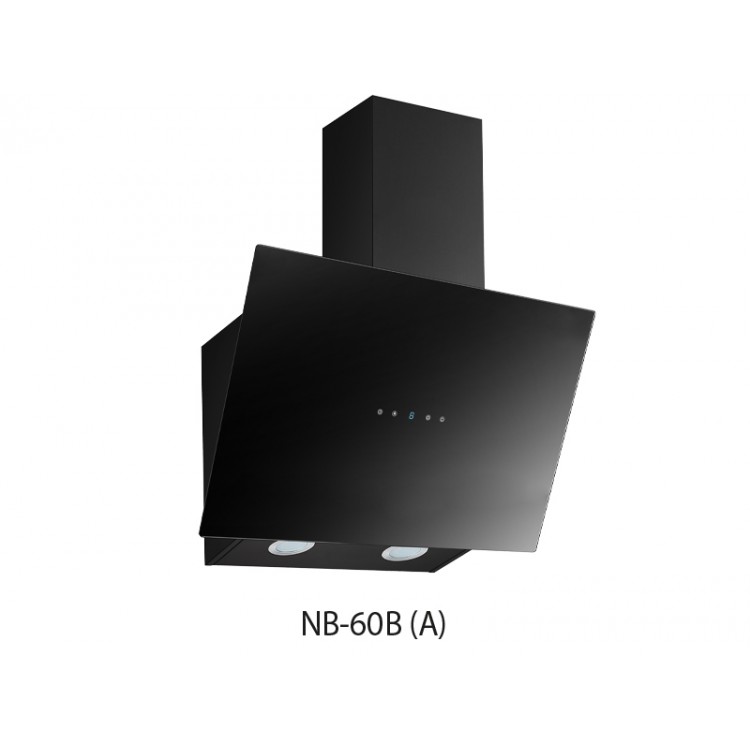 Вытяжка кухонная наклон. OASIS NB-60B (600мм, 700м3/час, LED/2, 67Вт, AL фильтр./1, ЧЕРНАЯ)