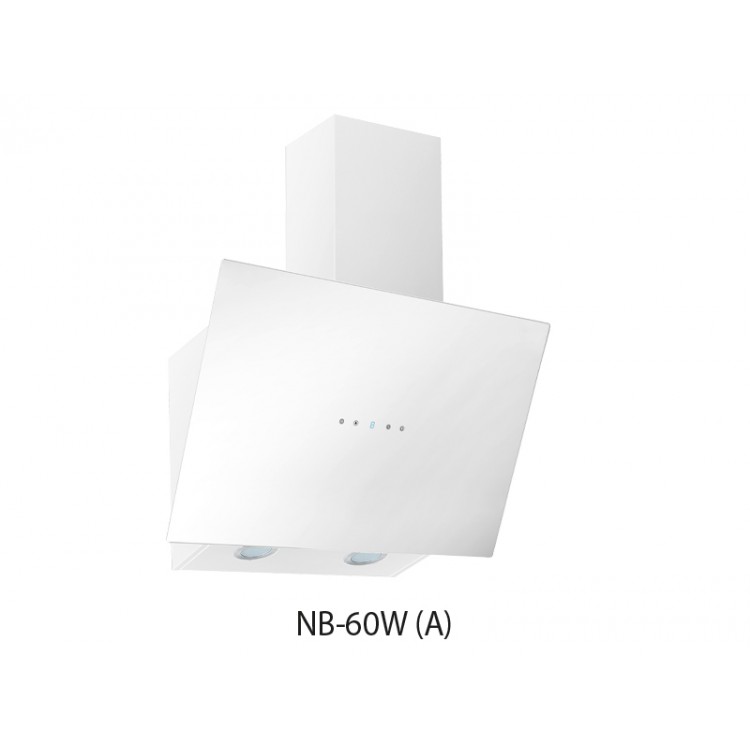 Вытяжка кухонная наклон. OASIS NB-60W (600мм, 700м3/час, LED/2, 67Вт, AL фильтр./1, БЕЛАЯ)