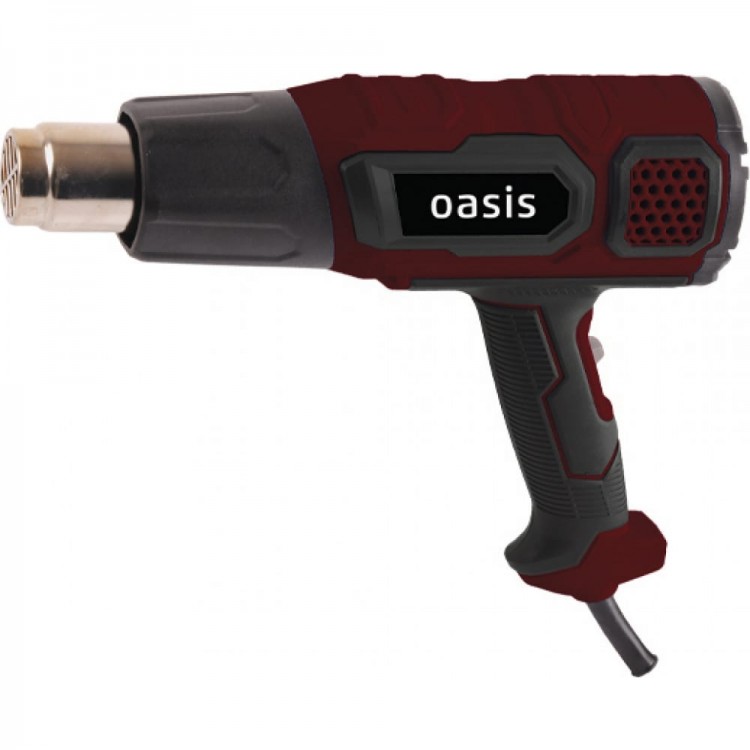 Фен строительный OASIS TG-20E 2,0 кВт, регулятор температуры, электронная настройка+насадка