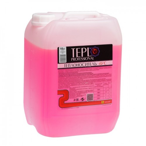 Теплоноситель -65°С 10кг "TEPLO Professional" концентрат этиленгликоль...