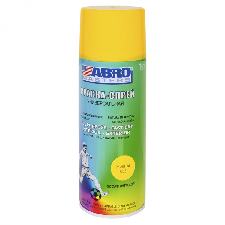 Краска-спрей желтая ABRO Masters SP-053-AM