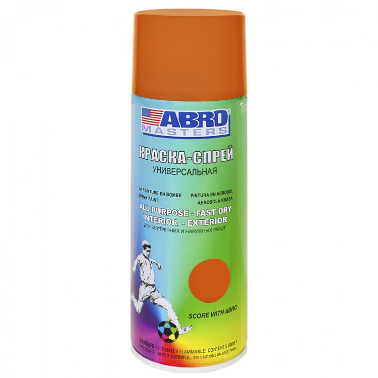 Краска-спрей оранжевая ABRO Masters SP-065-AM
