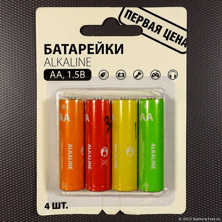 Батарейка AA, щелочная, 1шт/4шт. "Alkaline" 917-071